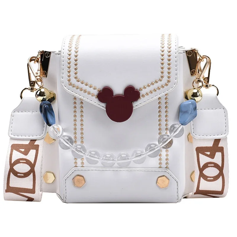 Disney mickey mouse  pu messenger shoulder bag women handbag cartoon Luxury Design  fashion shoulder mobile phone bag