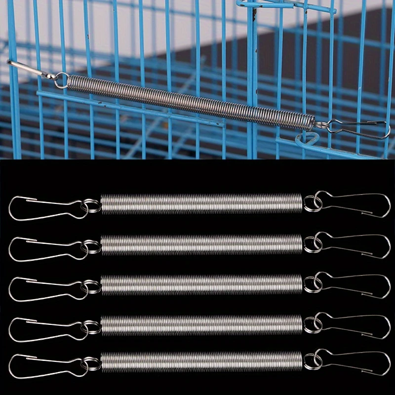 10pcs Rabbit Cage Springs with Dual Clips-4.92