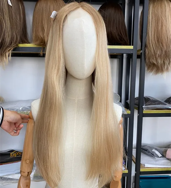 

Straight New Blonde #933 Color Jewish Lace Top Wig