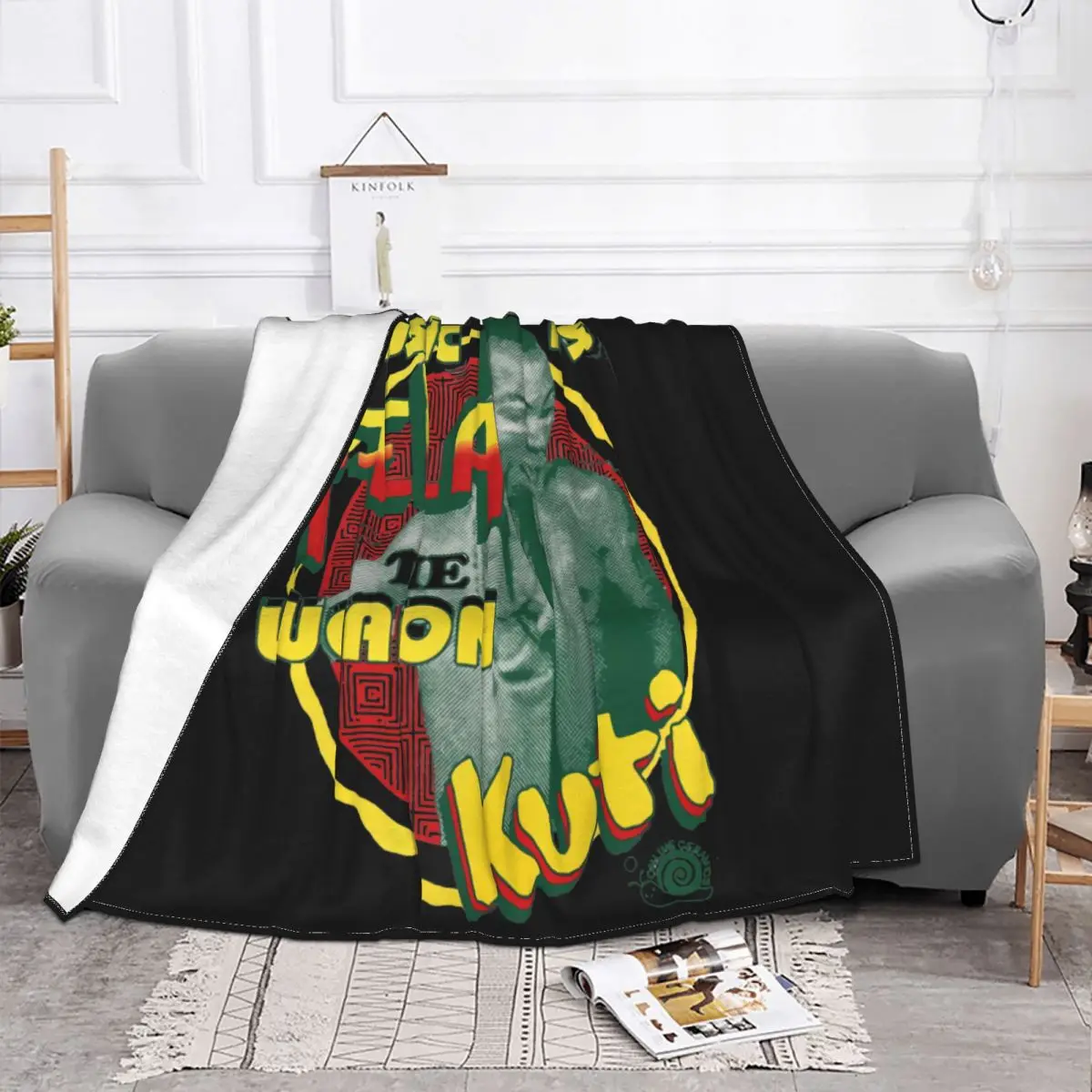 Online Ceramics X Fela Kuti Blanket Fluffy Raschel Anti-Pilling Sofa Dedicated Machine Washable