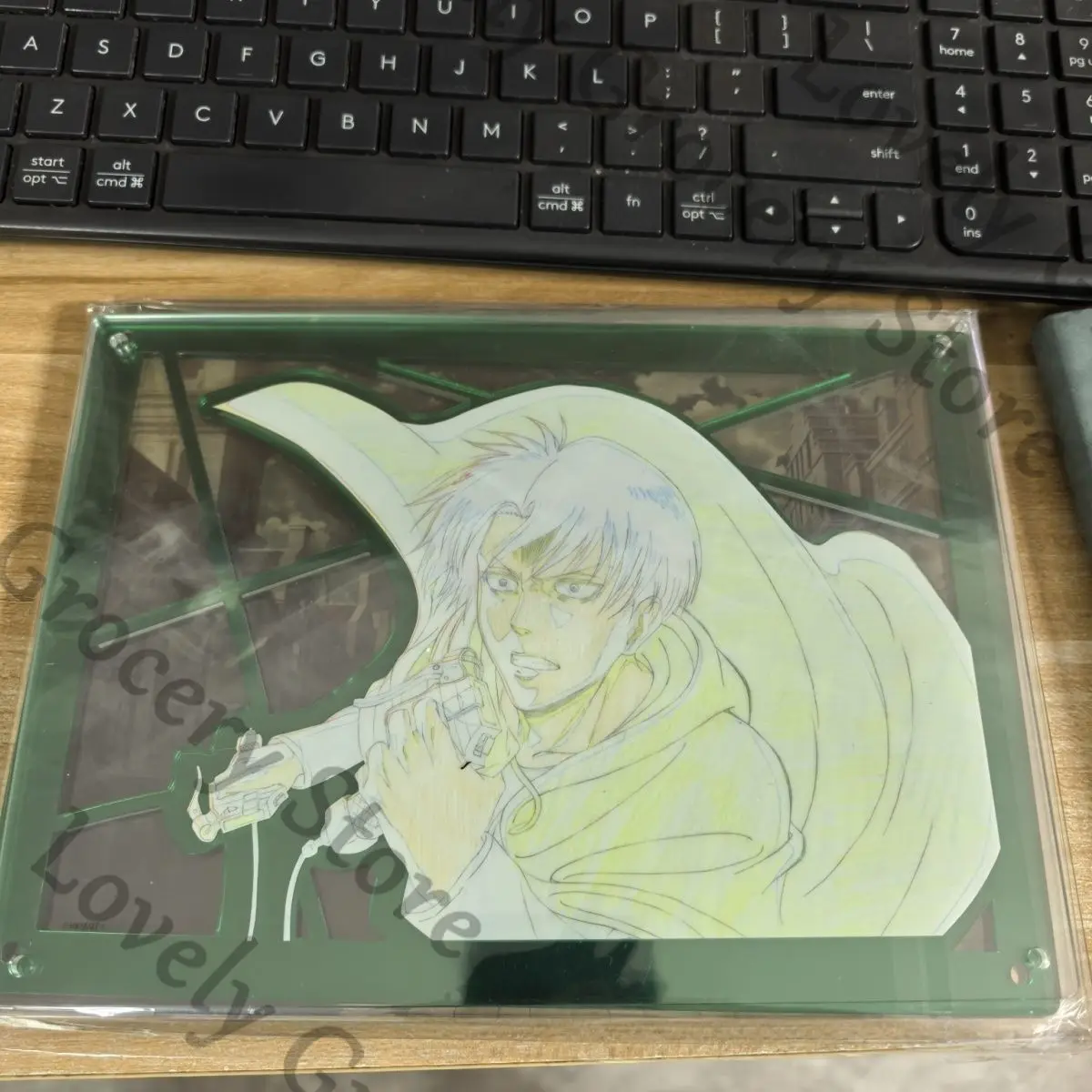 

Anime Shingeki No Kyojin Ataque A Los Titanes Levi Ackerman Attack on Titan Cosplay Cartoon Acrylic Brick Standing Sign Gift