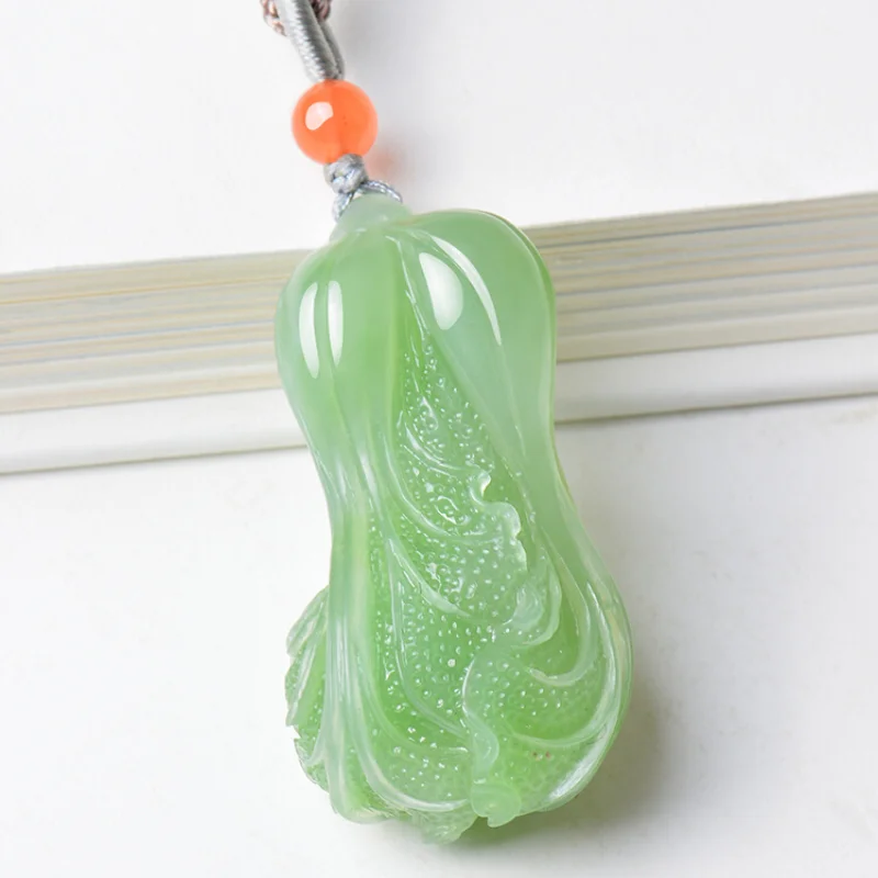 Cuiqing Cabbage Pendant Men's and Women's Jade Pendant Necklace Jade Pendant