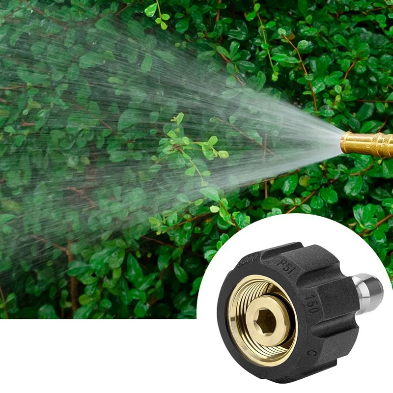 Pressure Washer Adapter Set, Pressure Washer Quick Connect M22 14Mm X 3/8 Inch Quick Disconnect Plug,5000 PSI 2Pcs