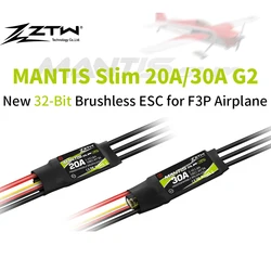 ZTW 32 ビット ESC マンティス スリム 20A/30A G2 SBEC 6V/3A 2-4S ブラシレス スピード コントローラー RC 飛行機用 固定翼 屋内 F3P 3D フライング