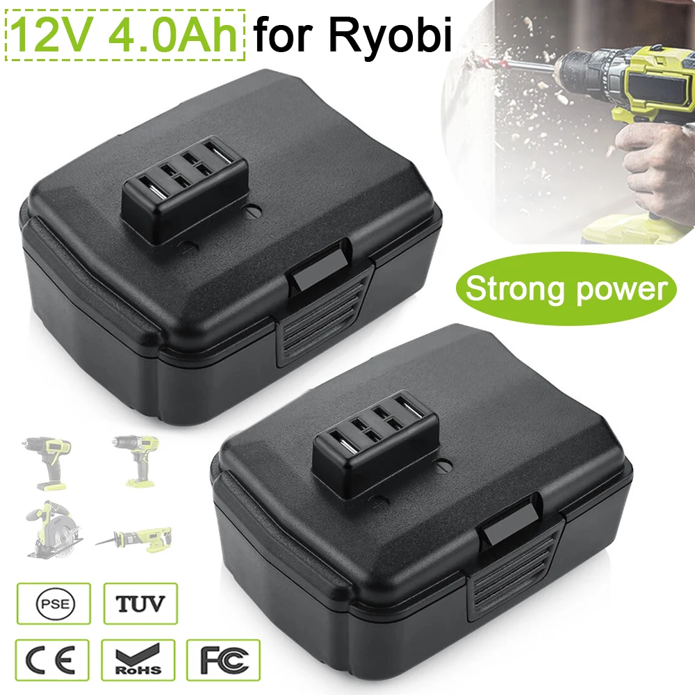 12V 4.0Ah Lithium Battery Replacement for Ryobi CB120L BPL-1220 HJP001 HJP002 L1212R RB12L13 Rechargeable Battery Power Tools