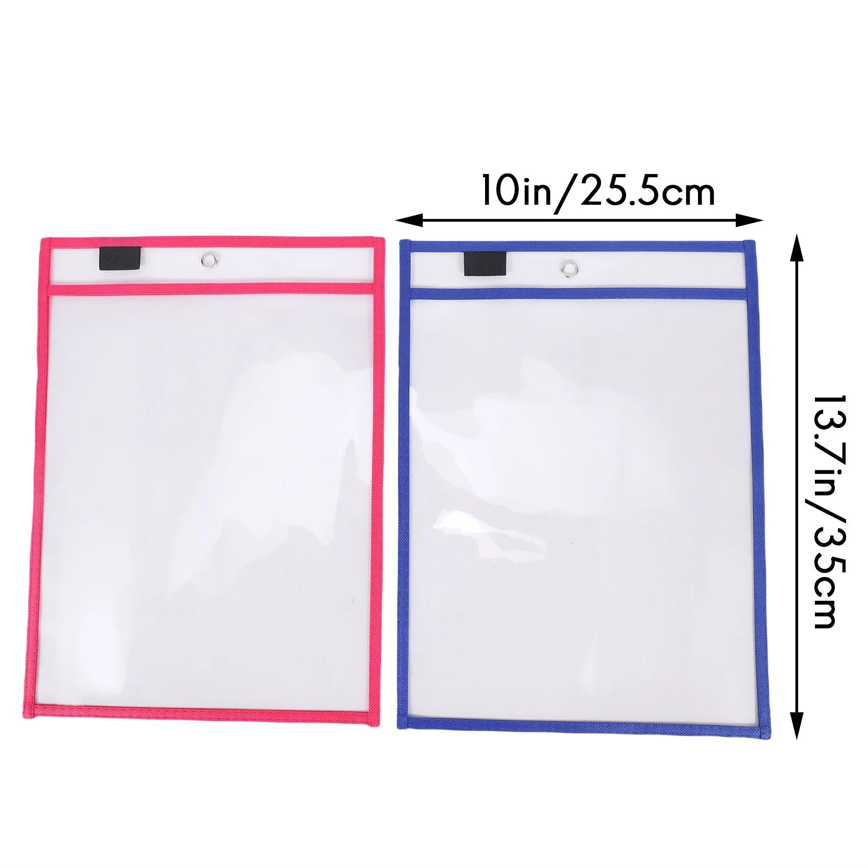 

Набор из 30 прозрачных карманов для сухого стирания из ПВХ, прошитых, многоразовые, для документов