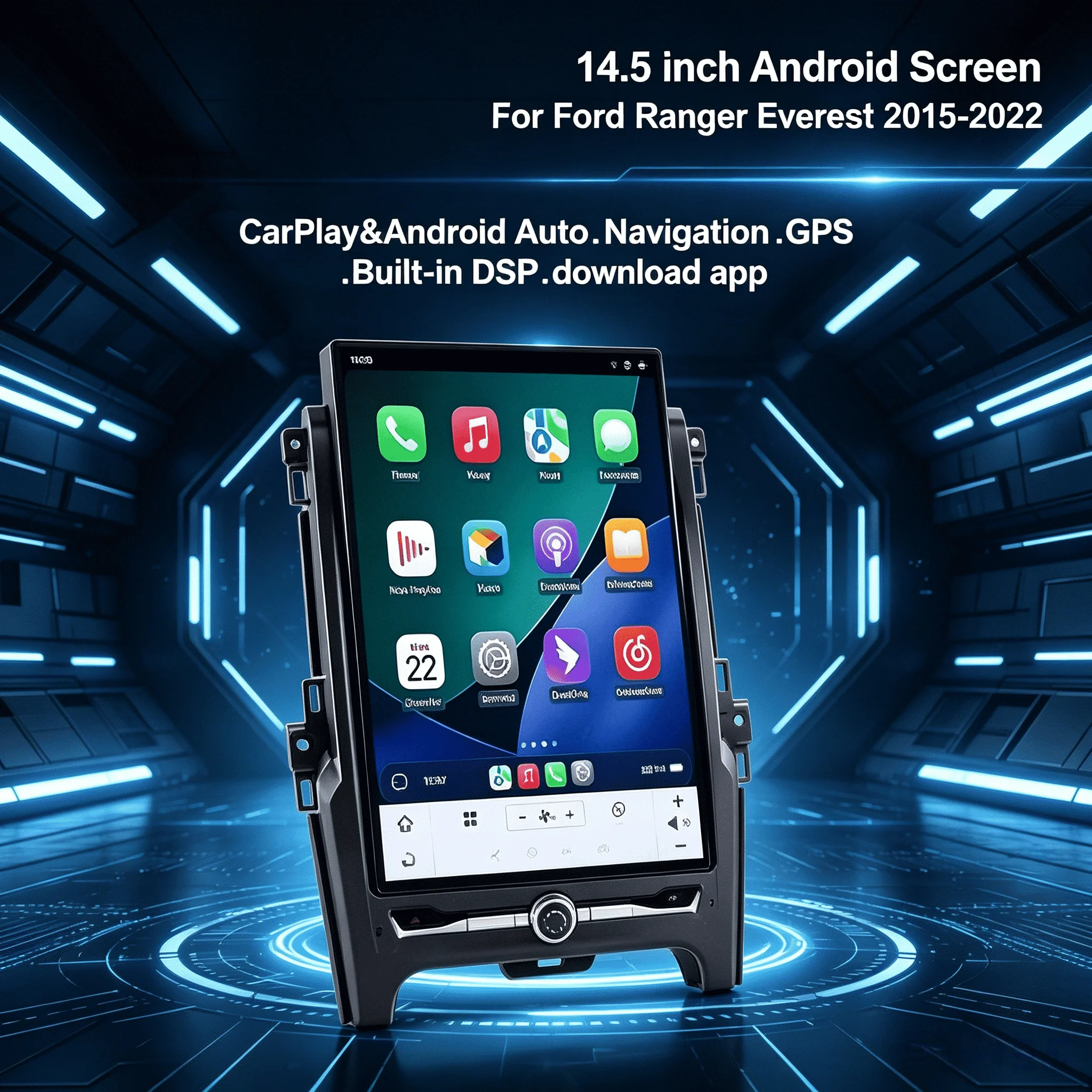 

14.5" LHD RHD CarPlay Auto Android Car Radio For Ford Everest Ranger 2016-2020 Screen Multimedia Stereo Player GPS Head Unit