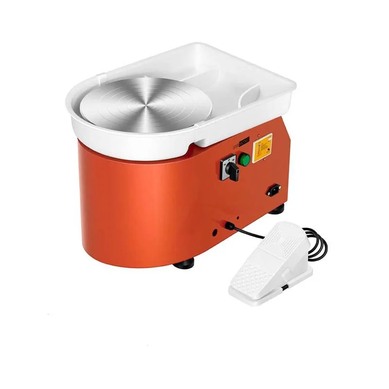 350W Electric Pottery Wheel Machine 25CM Ceramic Clay Work Forming Machine with Removable Foot Pedal for Art Supplies