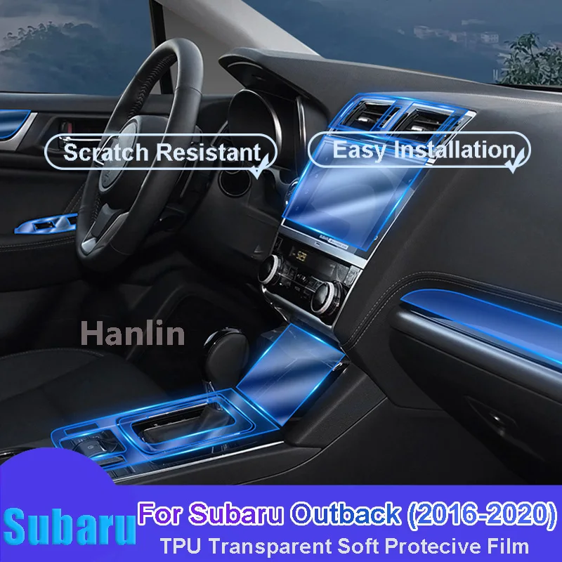 For Subaru Outback (2016-2020) Car Interior Center Console Transparent TPU Protective Anti-scratch Film Repair Sticker