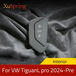 Car Remote Smart Lock Opener Key Chain Case Cover Protection For VW Tiguan L pro 2024-Pre