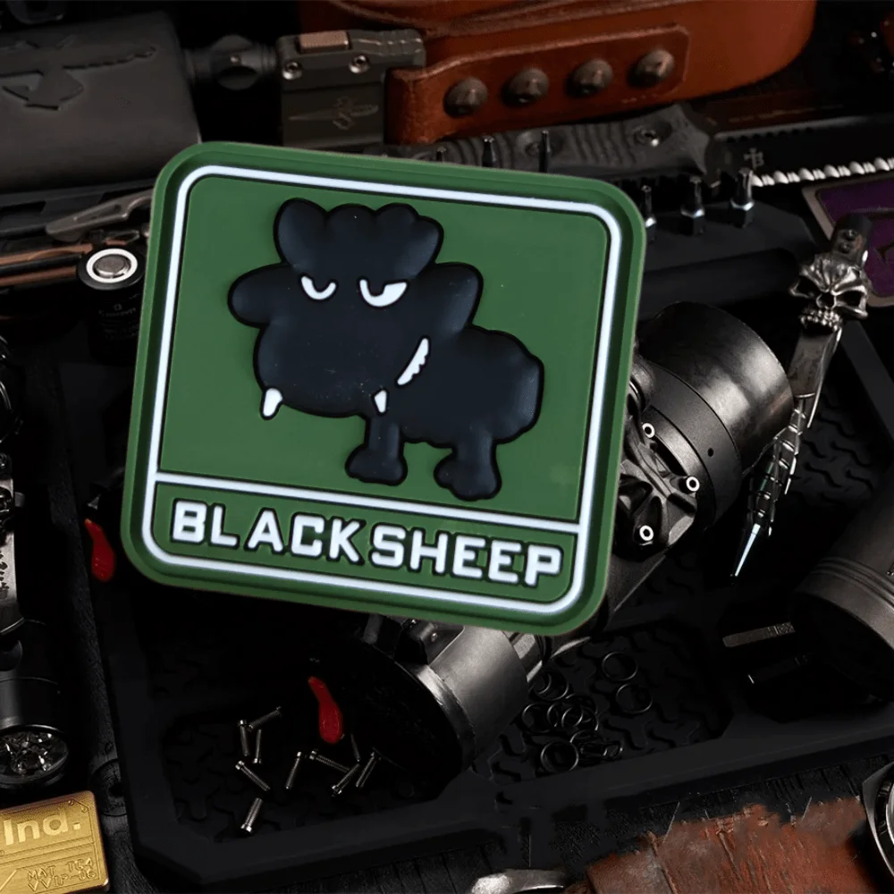 Parche táctico PVC Black Sheep – Insignia moral con velcro