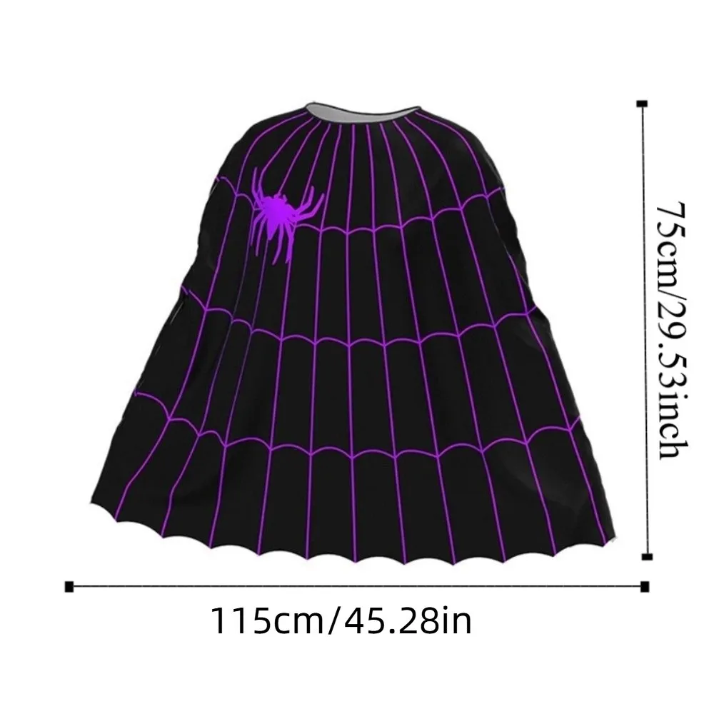 Clothing Prop Halloween Cosplay Cape Loose Spider Net Ghost Hooded Cloak Fun Interaction Pumpkin Witch Cosplay Cloak 6