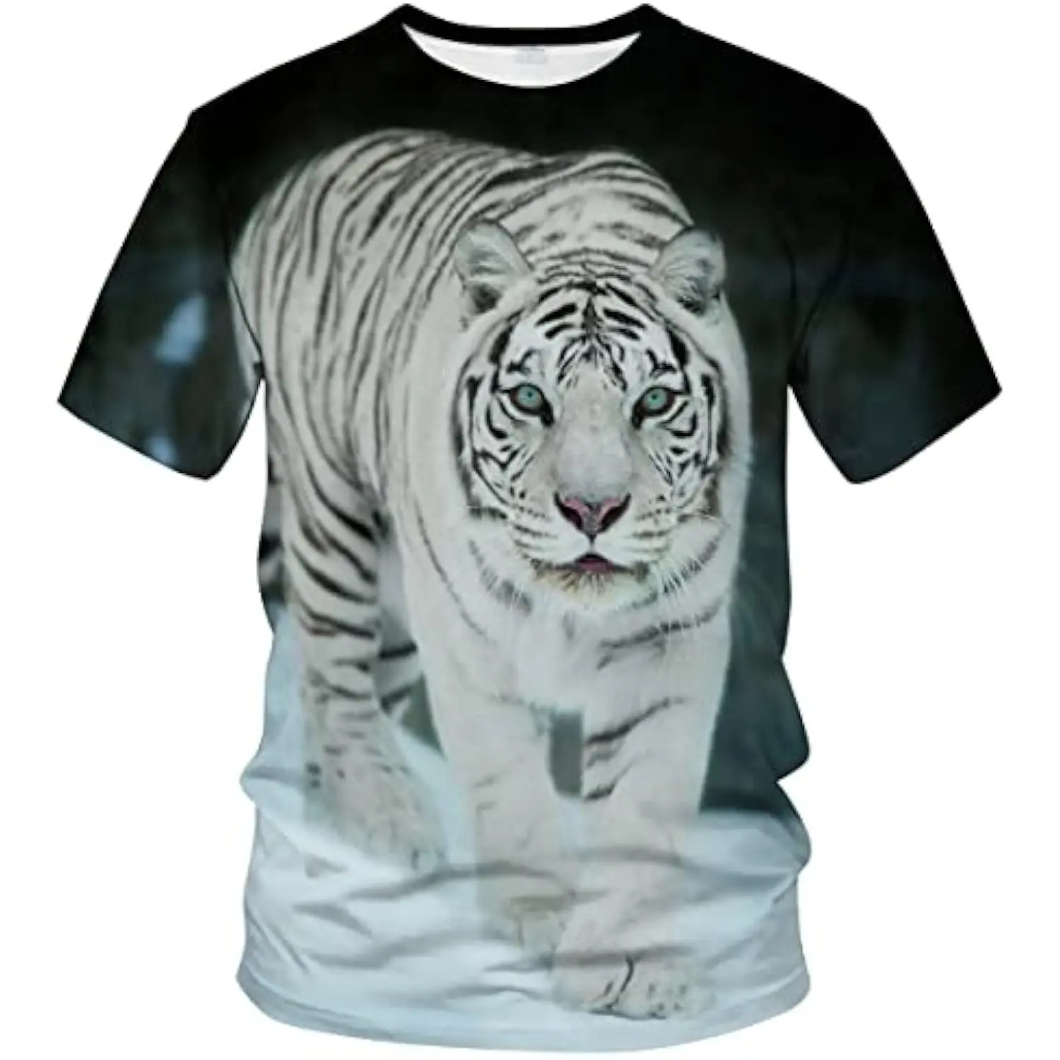 Men's Tiger T-Shirt Summer Short Sleeve Tees Tops Fantasy Animal Theme T-Shirts Realistic Graphic Shirt mens clothes