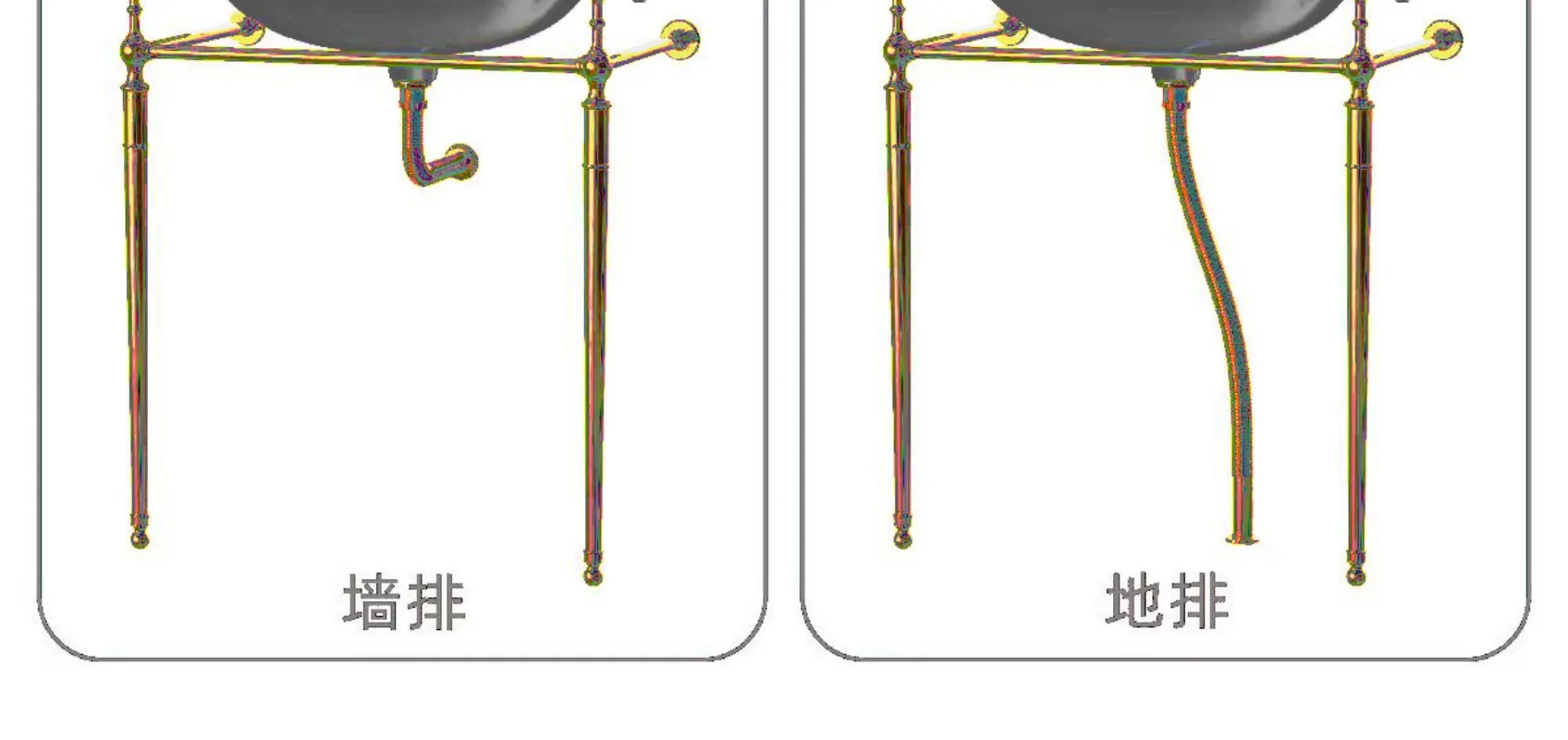Factory Direct 2026 Retro floor-to-ceiling wash basin bracket color bathroom balcony wash basin bathroom cabinet