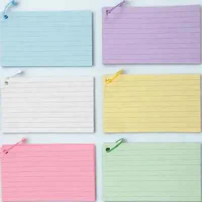 

1 Set Pocket Blank Flashcards Notepad Hole Punched Memo Portable Study Index Cards For Office Travel Learning English Words