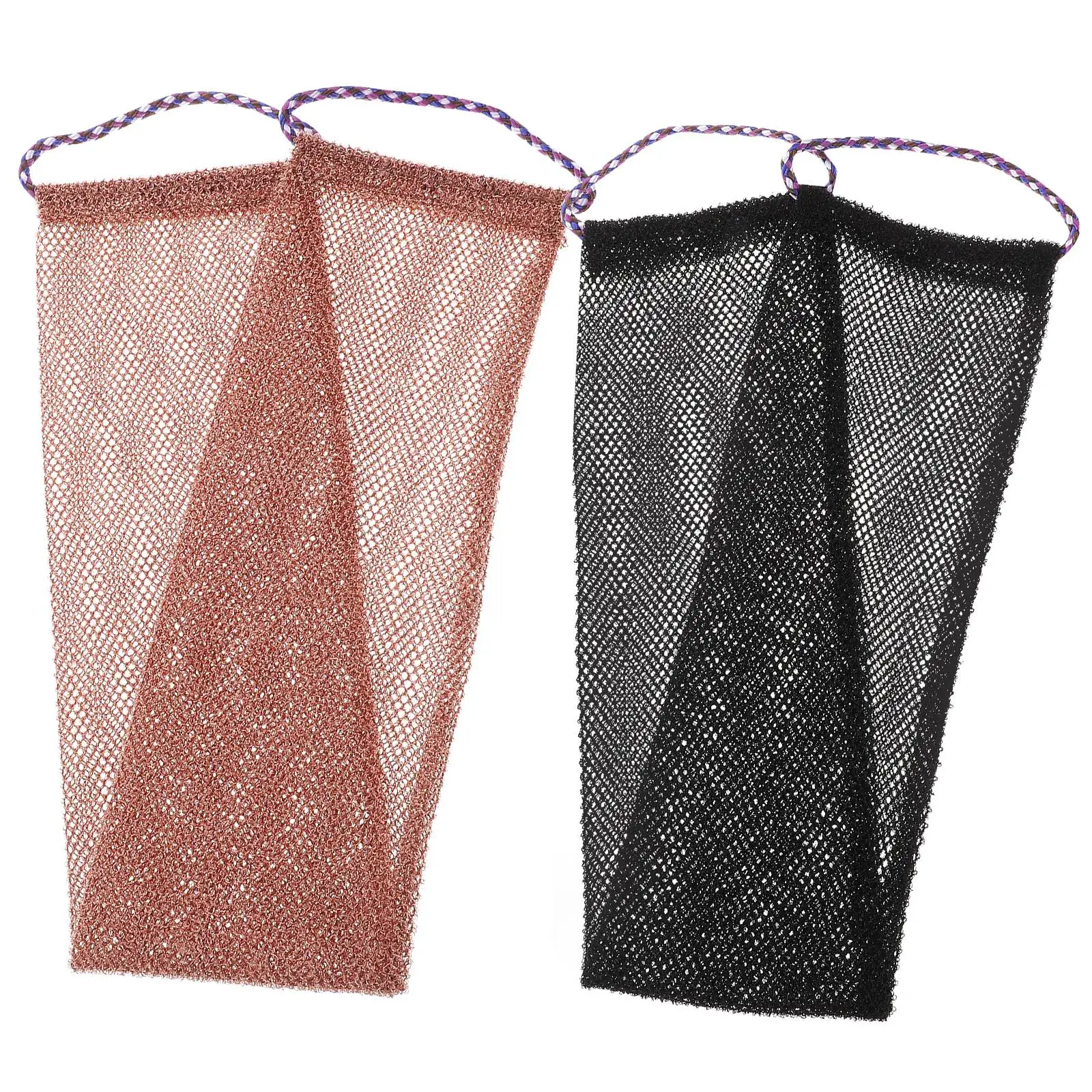 

2 Pcs Bath Scrubber for Body Towel African Net Frosted Exfoliating Washcloths Rag