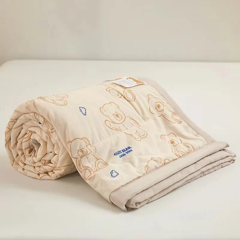 2025 New Model 7A Antibacterial Washed Cotton Printed Summer Quilt