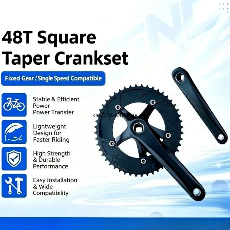 For LEGEND 46T Fixed Gear Crank 170mm Square Taper Aluminum Chainring Bike Component
