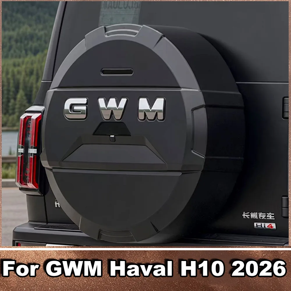 ABS Painted Full Enclosed Spare Tire Cover For GWM Haval H10 2026 Replaceable GWM Letter Rear Wheel Protective Housing