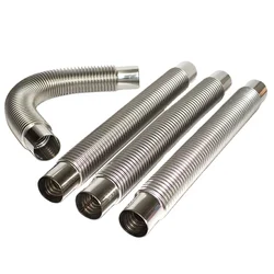 Natural gas stainless steel corrugated exhaust pipe for smoke exhaust housekeeper of forced and direct flue gas water heater