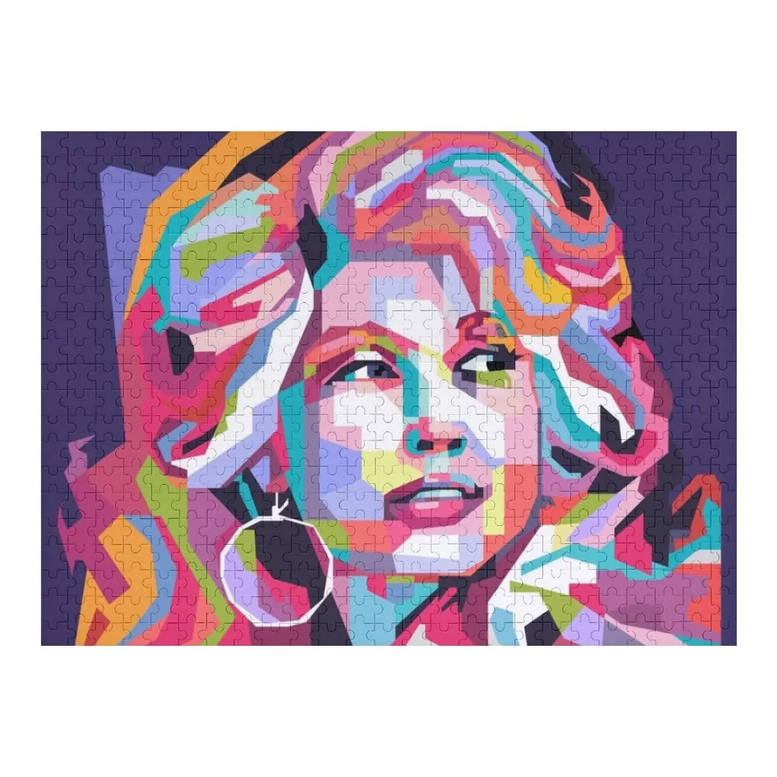 

Abstract Dolly Parton in WPAP Jigsaw Puzzle Baby Wooden Personalized Gift Puzzle
