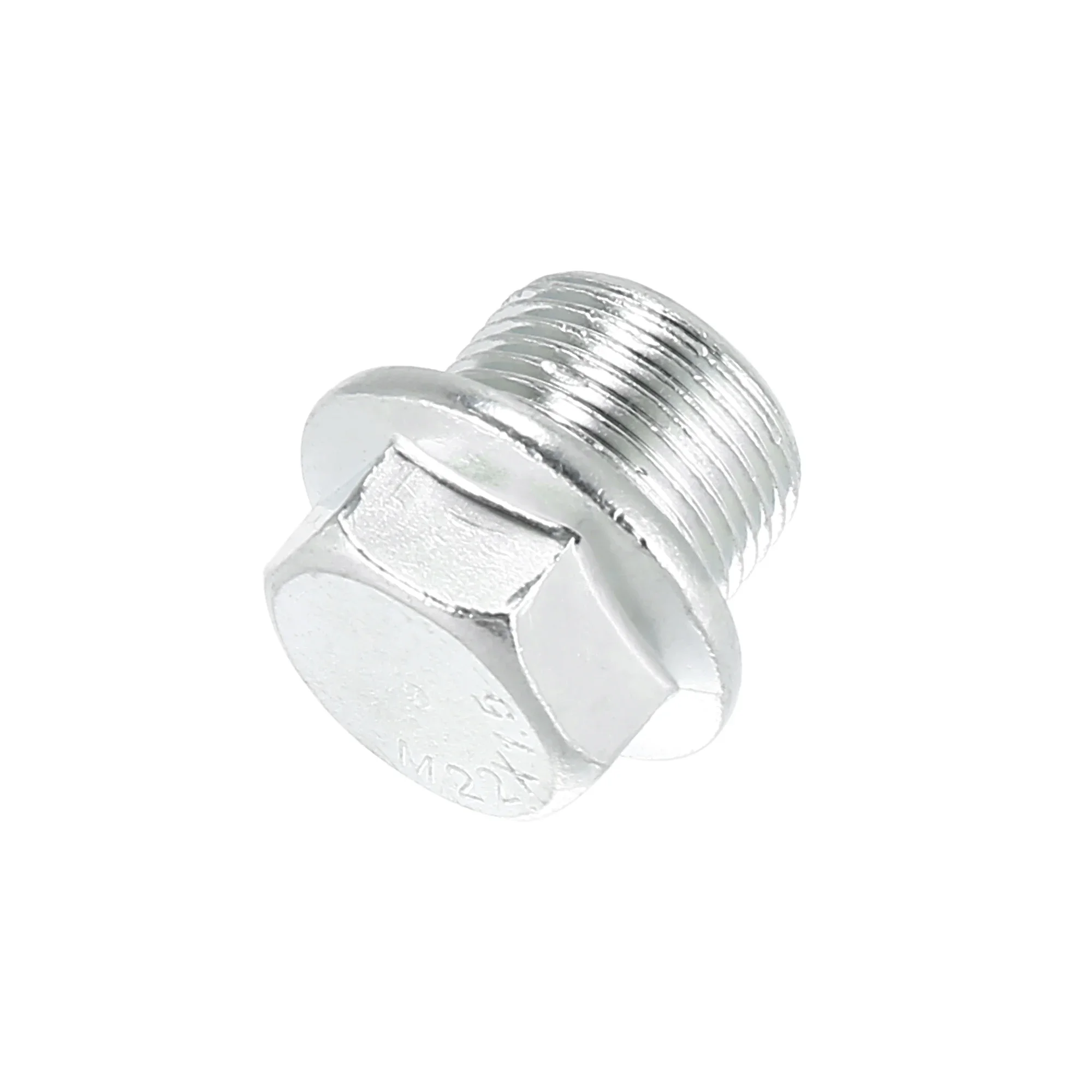 X Autohaux 1/2/4Pcs M22 x 1.5 Car Engine Oil Drain Plug Screw w/ Stainless Steel Seal Ring Replacement for GM Silver Tone
