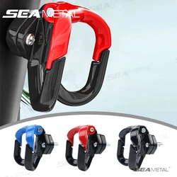 SEAMETAL Motorcycle Helmet Hook Holder Hand Bag Double Hook Luggage Bag Hangers Aluminum Alloy Motorcycle Hooks Accessories