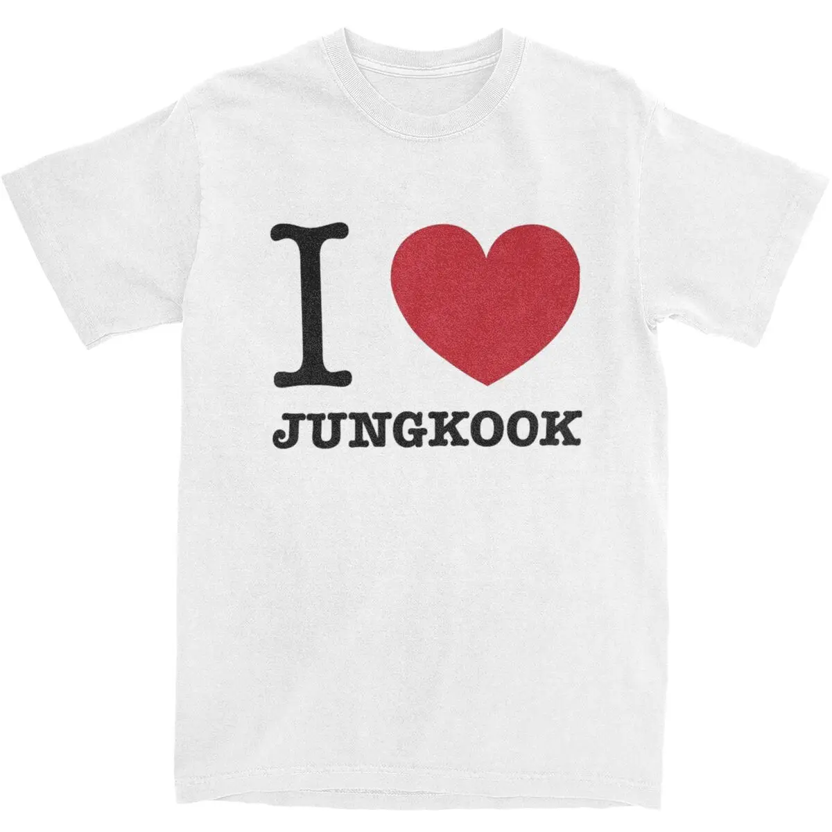 Haikyuu T-Shirt I Love Jungkooks 100 Cotton T Shirts Novelty Tee Shirt for Mens Summer Y2K Basic Casual Short Sleeve Tees