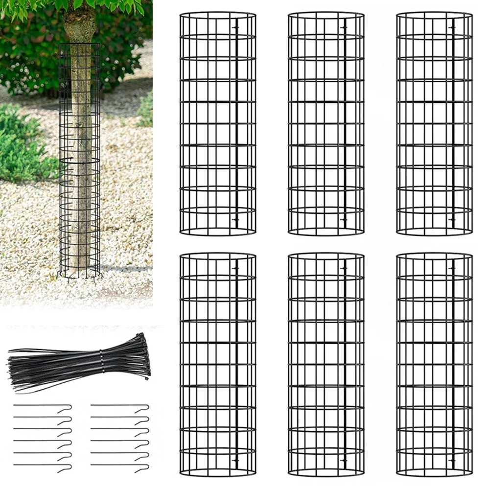 

Enhanced Tree Trunk Protection Guards With Metal Stakes Easy Avoids Moisture Accumulation Outdoor Living Plant Ties Supports