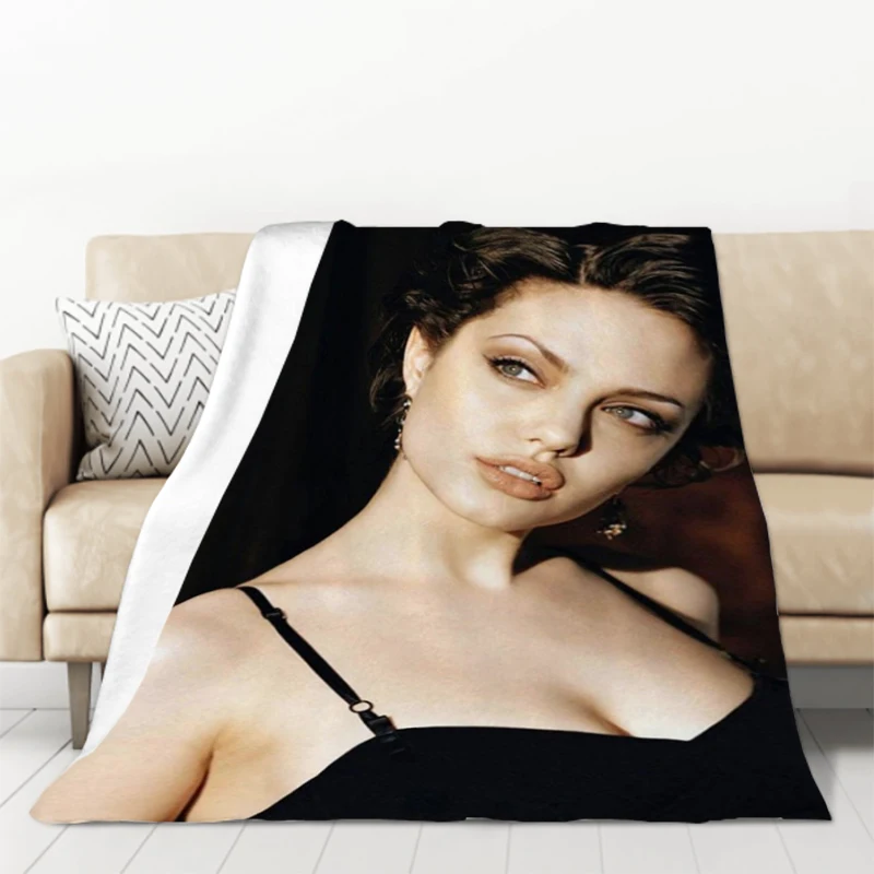 

Angelina Jolie Voight Blanket Double Bed Comforter Sofa Blankets and Bedspreads Furry Winter Bedspread the Knee Warm Baby Fleece