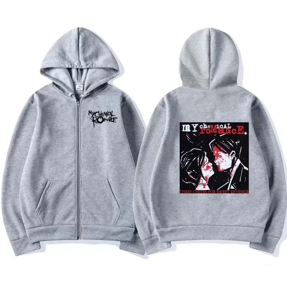 Rock Band My Chemical Romance Mcr Dead Zipper Hoodie Black Parade Punk Emo Zip Up Sweatshirt Men Fashion Vintage Hip Hop Hoodies