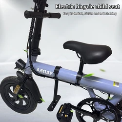 Folding Electric Bicycle Child Seat for 2-6 Years Old with Armrests and Pedals Electric Bicycle Accessories