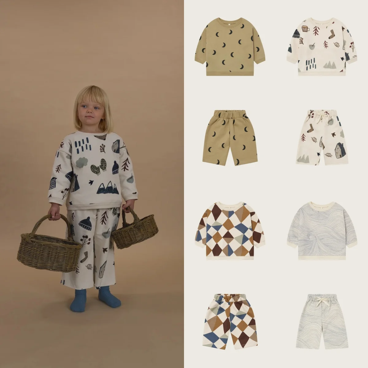 

1-9 Years Old Baby Girls Boys Winter Clothes Kids Casual Sweatshirts T-Shirts + Pants 2 Pieces Unisex Loose Sportswear Overalls