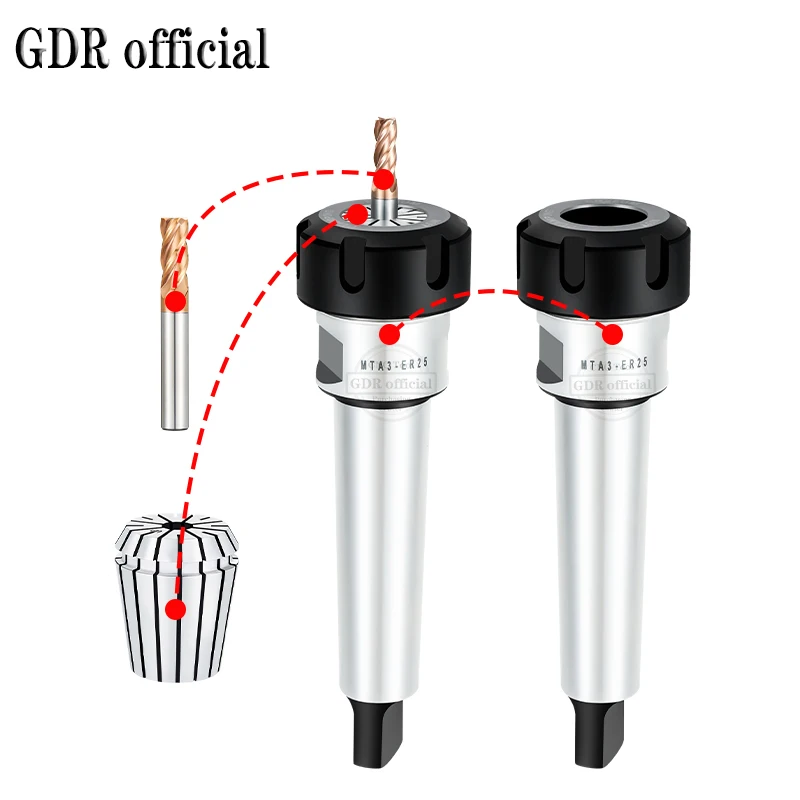 GDR MT ER MT1 MT2 MT3 MT4 MT5 MTB2 MTB3 MTB4 MTB5 MTA2 MTA3 MTA4 ER11 ER16 ER20 ER25 ER32 ER40 Morse-Werkzeughalter Spannzange – Detail 23