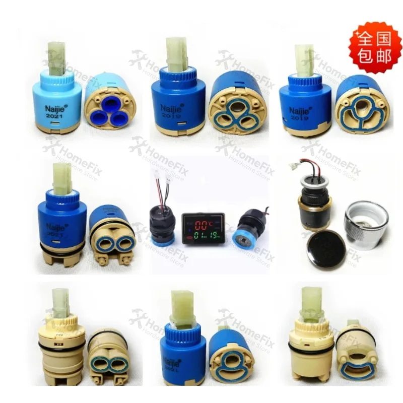 1Pcs Ceramic Valve Core 28mm 35mm 40mm Water Mixer Tap Cartridge Replacement Parts for Kitchen Sink Bathroom Basin Faucet