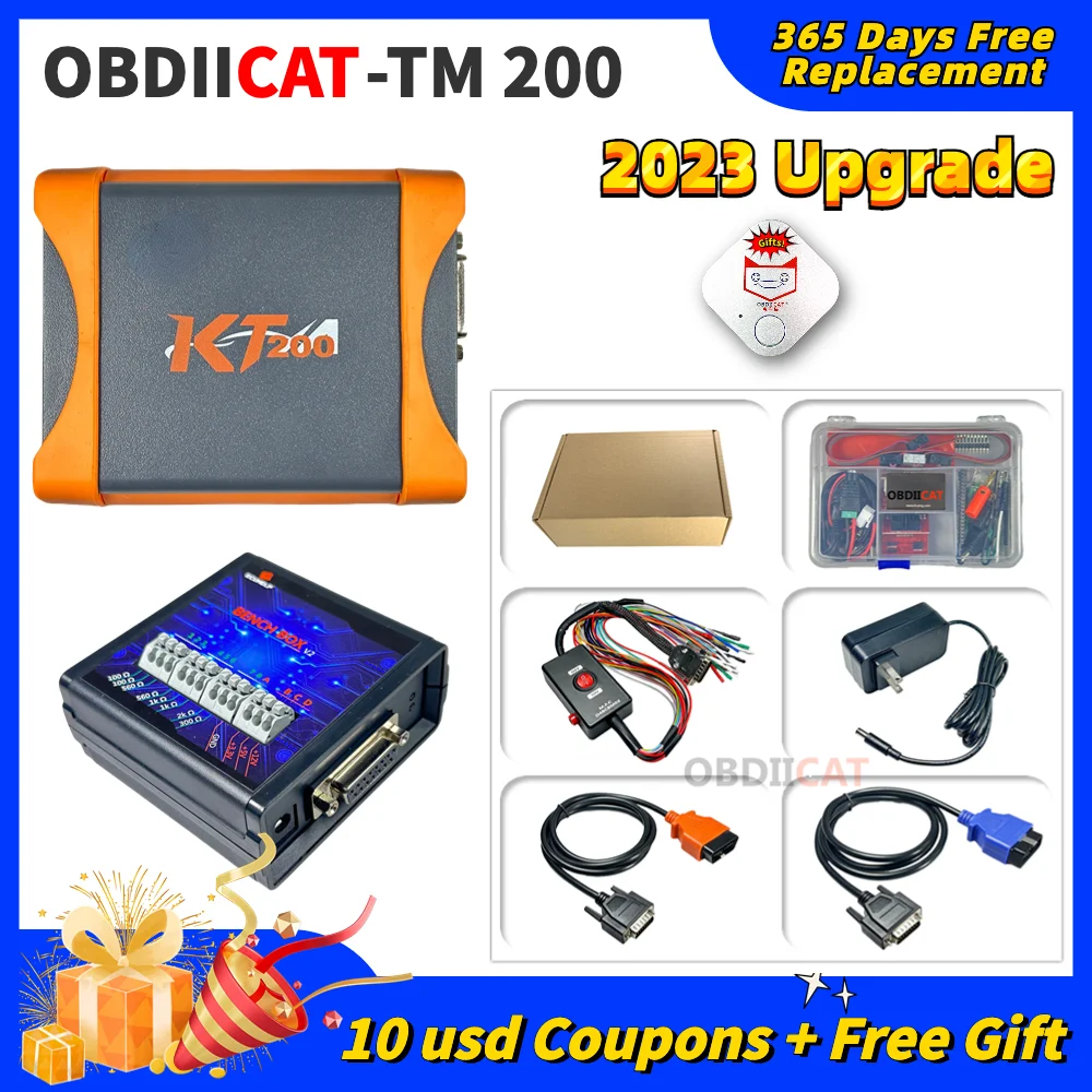 New Models Added KT200 TCU ECU Programmer Support ECU Maintenance Chip Tuning DTC Code Removal/OBD2 Reading And Writing