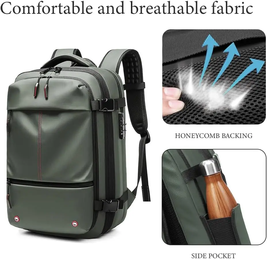 Travel Backpack Men Business Airback Backpack 60L Expandable Vacuum Compression Bag with Electric Vacuum Pump Space Saver Bags