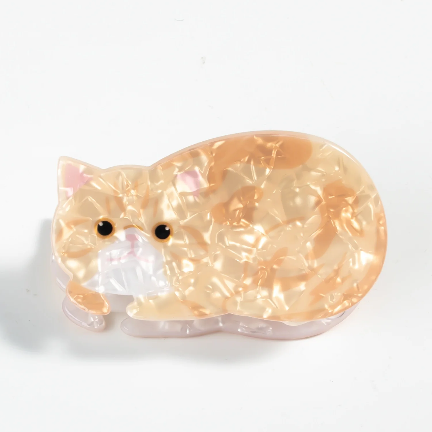 Kreative Katzenförmige Haarklammer Süße Cartoon-Kätzchen-Haarklammer aus Acetat für Frauen und Mädchen Tägliches Haar-Deko-Accessoire – Detail 5
