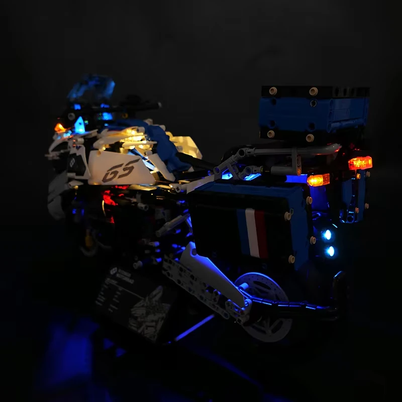 Kit de luz LED RC DIY para LEGO T4022 R1250 GS Conjunto de blocos de construção de motocicleta (apenas luz LED, sem modelo de blocos)