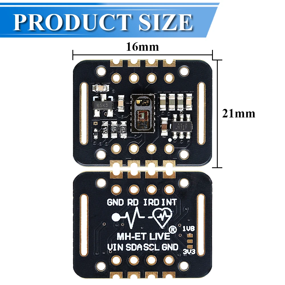 Blood Oxygen Concentration Sensor MAX30102 STM32 Modules MH-ET LIVE 8PIN Heart Rate Detection Module