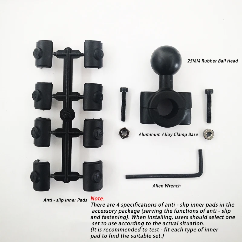 1 بوصة الكرة رئيس محول قاعدة تثبيت دراجة نارية المقود مرآة الرؤية الخلفية قوس ل DJI GoPro Insta360 عمل كاميرا ملحق #6