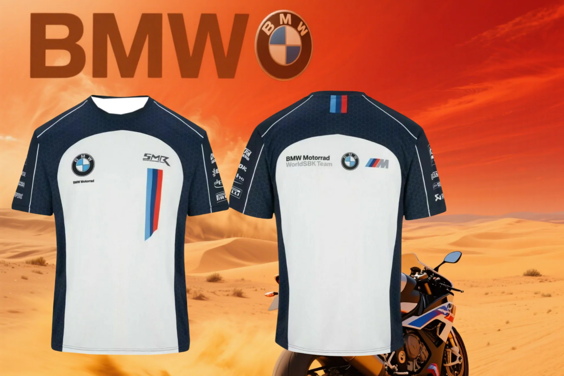 

25 Summer BMW Men's Quick-drying T-shirt Hot-selling Racing Clothes Fashionable Short-sleeved Motorcycle Casual Breathable Loose