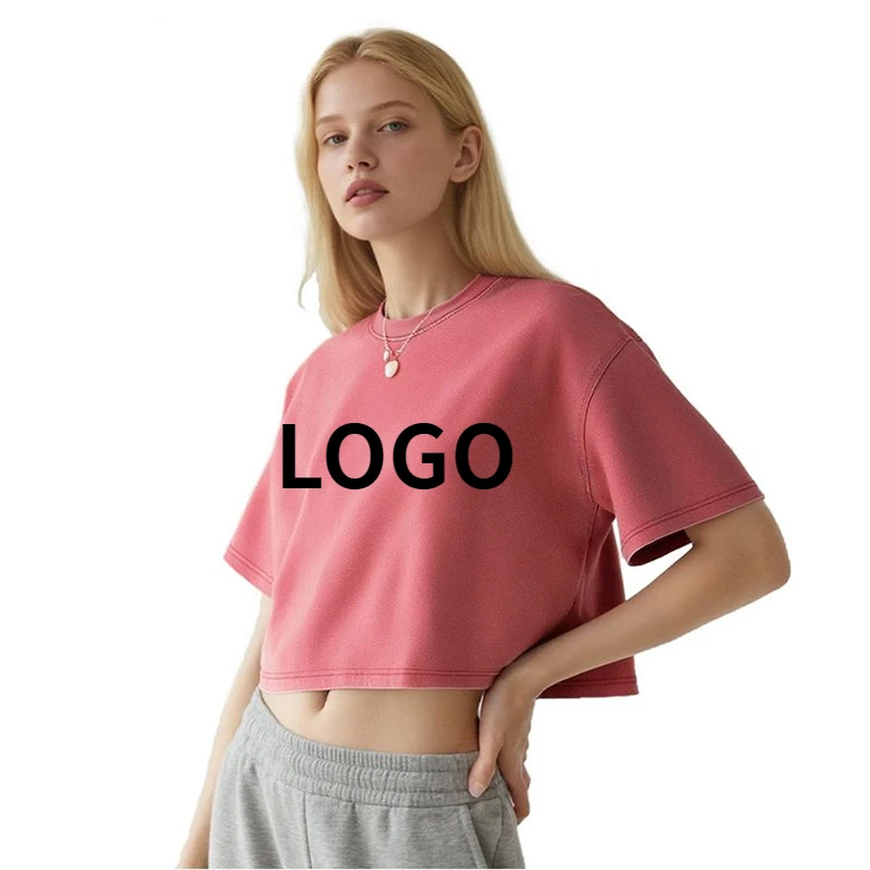 Customized Your Design DTG Printing 6 Colors Women T-shirts Summer High Quality Charming Girl Fashion Crop Top Short Sleeve Tees