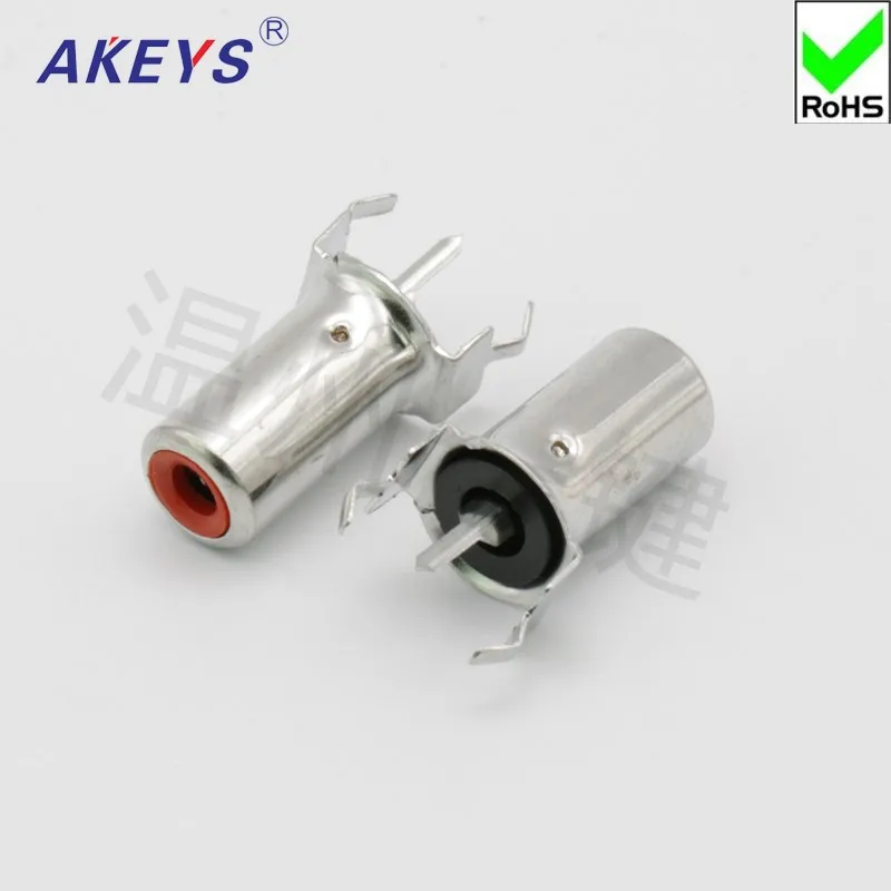 10 PCS AV concentric socket 3-foot RCA socket single-hole PCB welding audio and video socket lotus socket AV1-8.4-11A