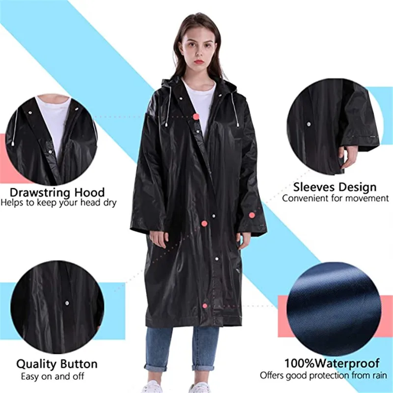 Raincoat Men Waterproof Rain Coat Man Woman Poncho Jackets Cort Mne\'s Freesize for Cover Long Rainwater Layers Rainwear Suit