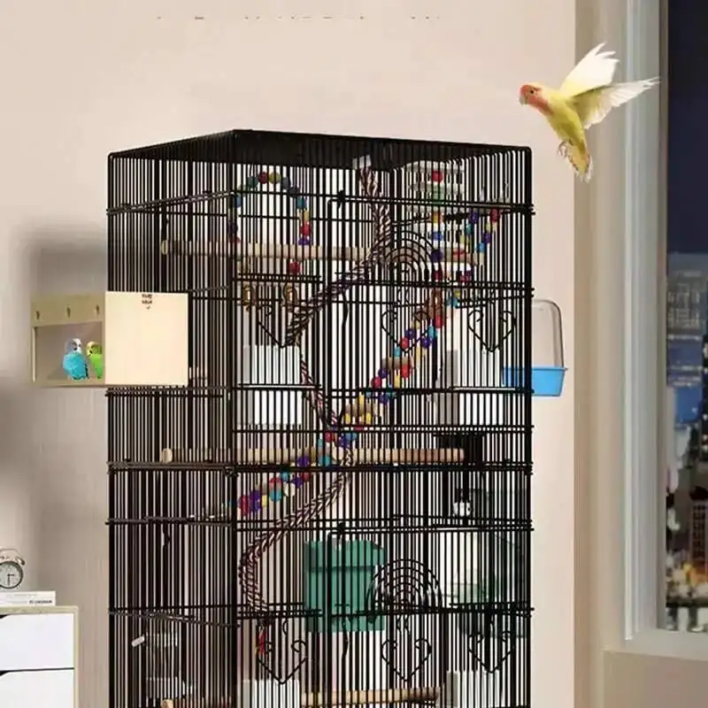 

Iron Large Bird Cages Feeder Outdoor Decorative Big Parrot Carrying Cage Canary Fences Jaula Para Aves Bird Accessories MQ50NL