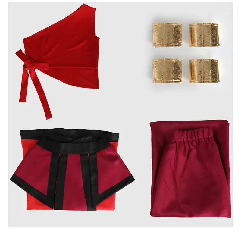 New Anime Avatar the last Airbender Katara Cosplay Costume For Carnival Halloween Party Tops and Skirts Set