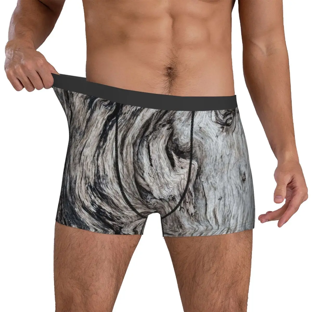 Tree Bark Underwear Pattern Boxer Shorts High Quality Men Underpants Comfortable Boxer Brief Gift Idea