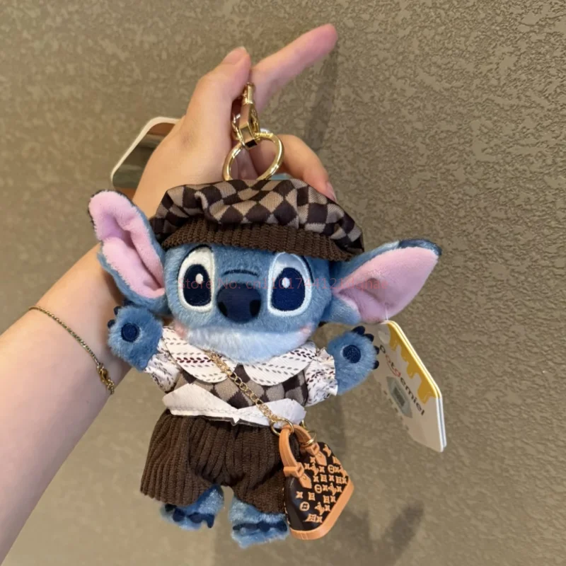 Original Disney Cute Stitch Interstellar Schlüsselanhänger Cartoon Anime Lilo & Stitch Puppe Anhänger Ornament Weihnachts- und Halloween-Geschenk