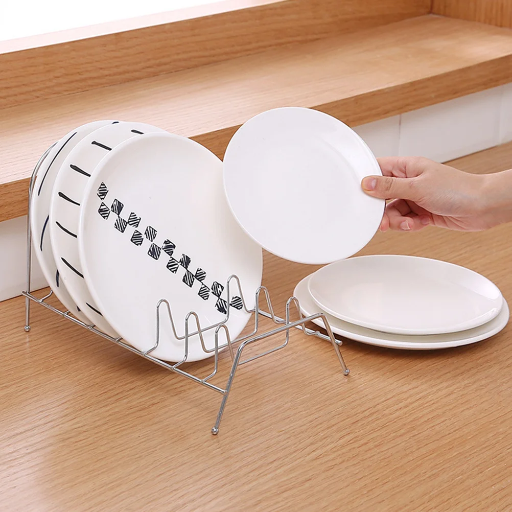 

Dish Drainer Stainless Steel Rustproof Plate Storage Rack Kitchen Counter Organizer Bowl Drying Rack Practical Kitchen Dish